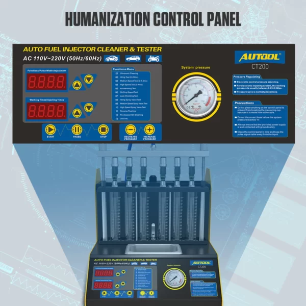 Tester Probador de Inyectores y Limpiador Ultrasonidos Autool - Imagen 5