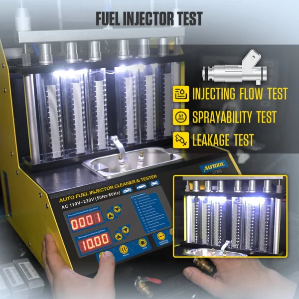 Tester Probador de Inyectores y Limpiador Ultrasonidos Autool - Imagen 8