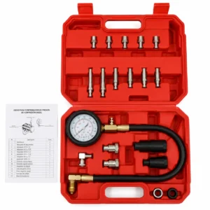 Kit Medidor de Compresión para Motores Diésel con Manómetro y Adaptadores