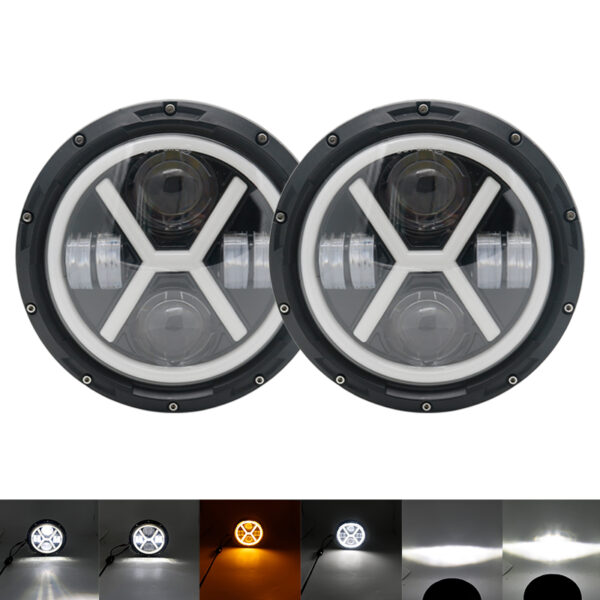 Focos Led de aro 7" h4 X