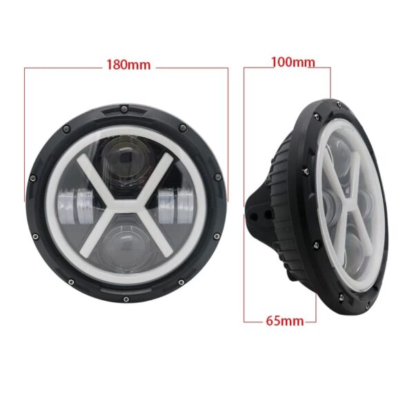 Focos LED X Aro 7" H4 para Chevrolet, Ford, Jeep, Vw, Toyota, etc. - Imagen 3