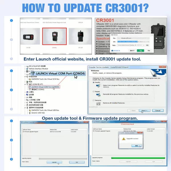 Scanner Launch CR3001 para Automóvil OBD II Multimarcas - Imagen 4