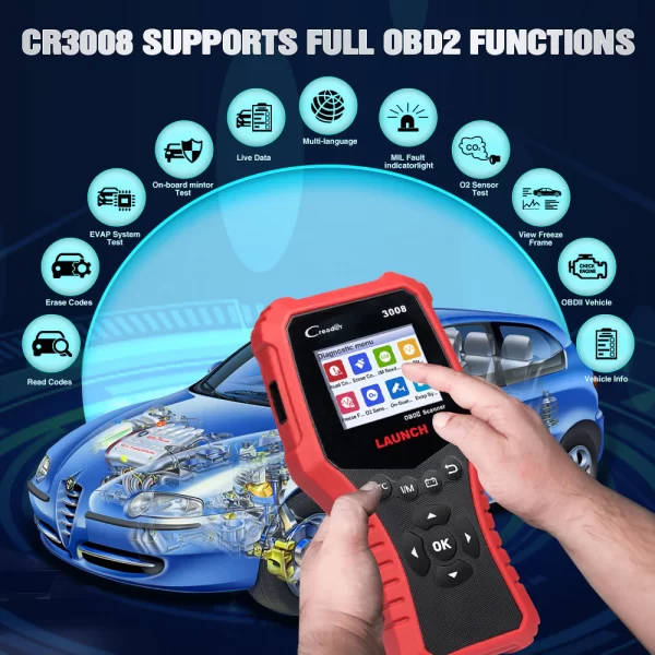 Scanner X431OBD2 CR3008 batería de motor, lector de código KW850 - Imagen 3