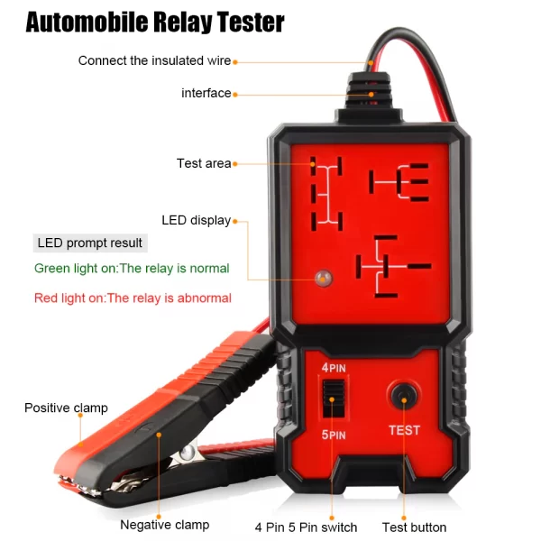 Tester Relay Probador De Alternador Batería Diagnostico 12v - Imagen 2