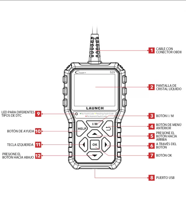 Scanner 529 CR529 OBD2 Engine Check - Imagen 4