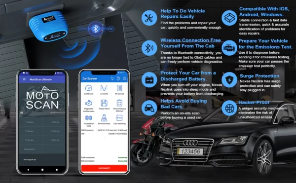 Scanner Motos Autos Bluetooth Obd 2 Lector Códigos Nexas - Imagen 9