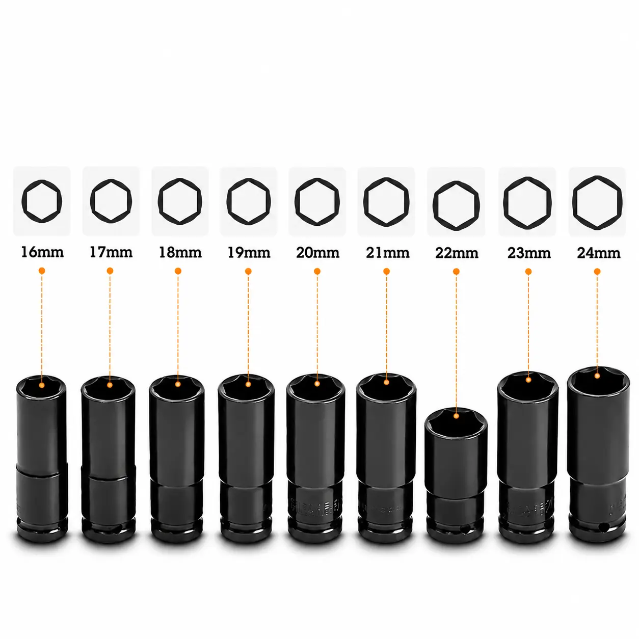 Pistola de Impacto taladro inalámbrico+ Set dados - Imagen 3