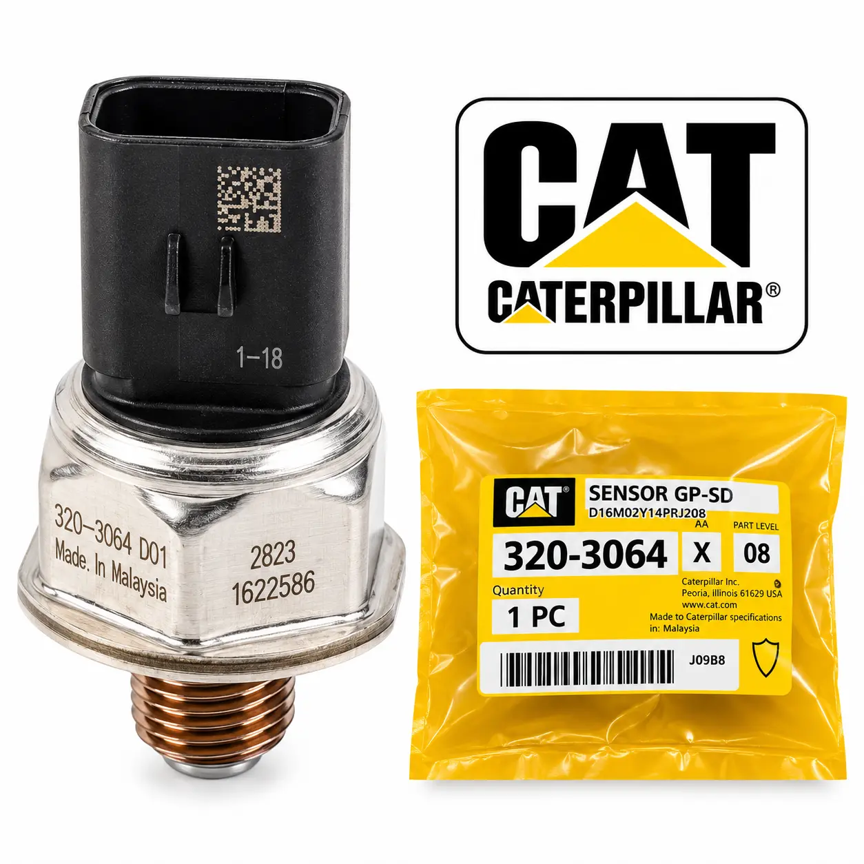Sensor Presión Caterpillar CAT 320-3064 5PP4-18 C9.3 C7