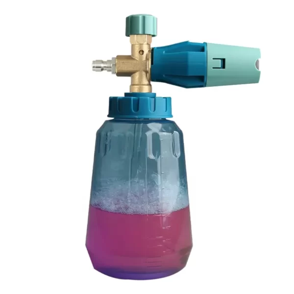 Pistola Lanza Espuma Foam 1 Litro Conector De 1/4 Azul
