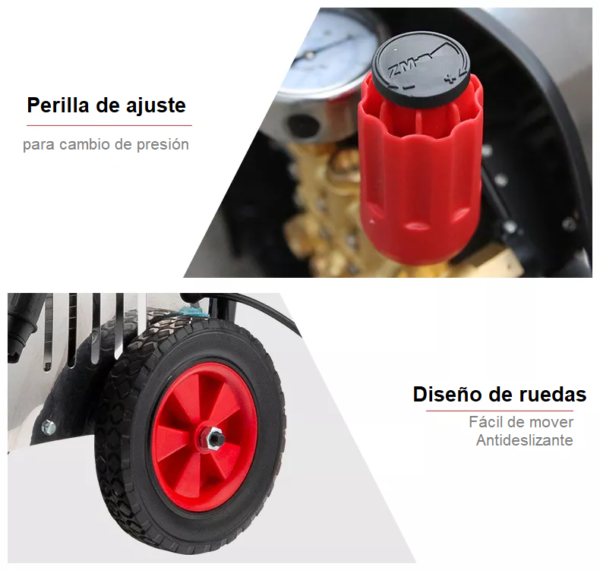 Hidrolavadora eléctrica industrial de alta presión 2000W 3700 PSI - Imagen 4
