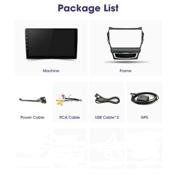 Radio Auto Pantalla Touch Bluetooth 2 Din para Hyundai Santa Fe 3 2012-2017 - Imagen 3