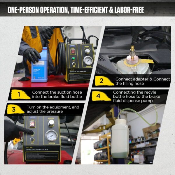 Purgador Cambiador De Aceite De Freno Automotriz universal Autool AST605 - Imagen 8
