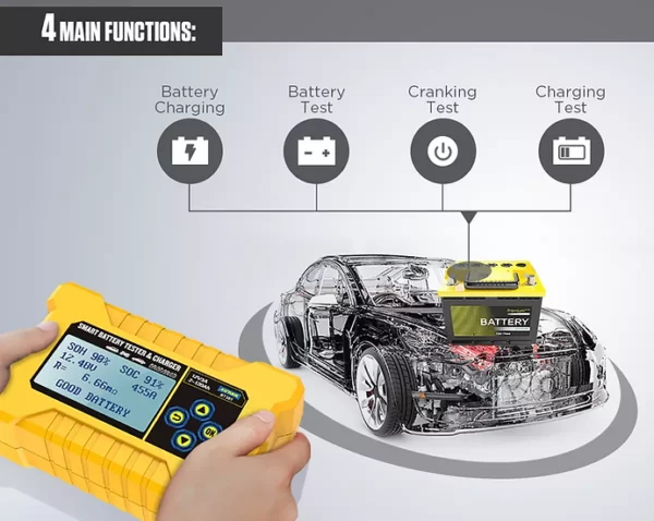 Probador y cargador de batería 12V BT380 AUTOOL - Imagen 6