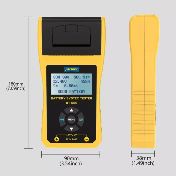 Probador carga de batería con impresora BT660 AUTOOL - Imagen 10