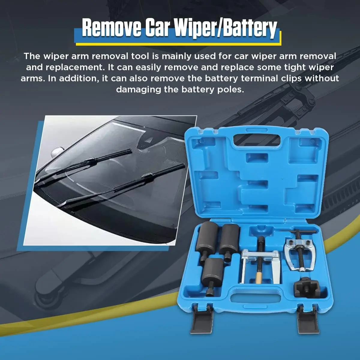 Extractor de Brazos de Limpiaparabrisas Universal 6 Pzs - Imagen 3