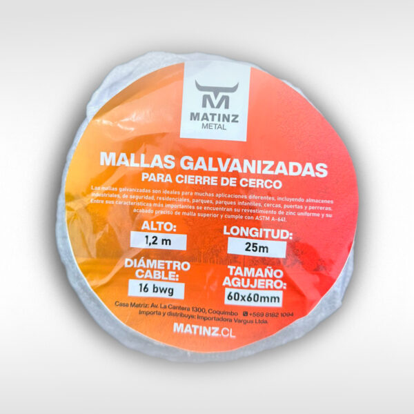 Mallas Galvanizadas para Cierre de 1,2m x 25m Rollo - Imagen 2