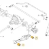 Kit 4 bujes bandeja inferior trasera para Mitsubishi Delica L400 - Imagen 3