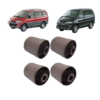 Kit 4 bujes bandeja inferior trasera para Mitsubishi Delica L400