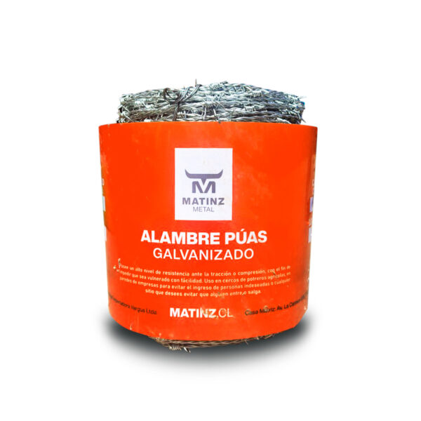 Alambre Púas Galvanizado Matinz Metal Calibre BWG 14 (2,00mm) 275m largo