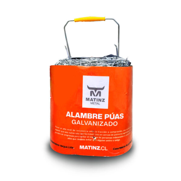 Alambre Púas Galvanizado Matinz Metal Calibre BWG 14 (2,00mm) 275m largo - Imagen 2