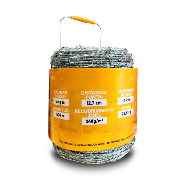 Alambre Púas Galvanizado Matinz Metal Calibre BWG 16 (1,70mm) 500m largo - Imagen 2
