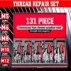 Kit 131 Insertos Helicoil Reparación Hilos Dañados