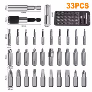 Set 33 Brocas Extractoras Tornillos Pernos Rodados