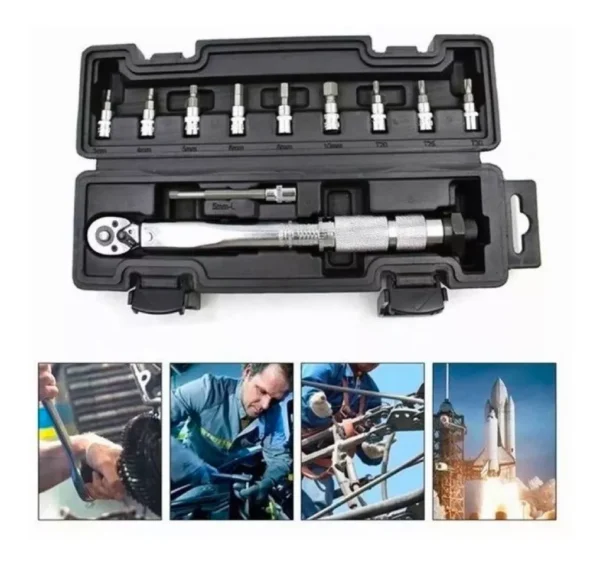 Llave De Torque Torquimetro 1/4 Pulgada 5 A 25mm -11 Piezas