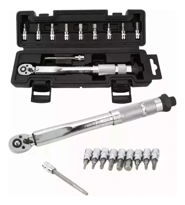 Llave De Torque Torquimetro 1/4 Pulgada 5 A 25mm -11 Piezas