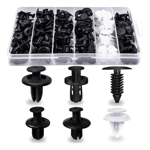 Set de Clips y Remaches Plásticos de Sujeción para Autos