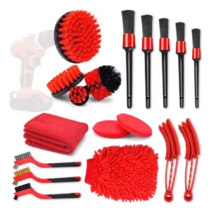 Kit 18 Piezas Limpieza de Auto Interior y Exterior