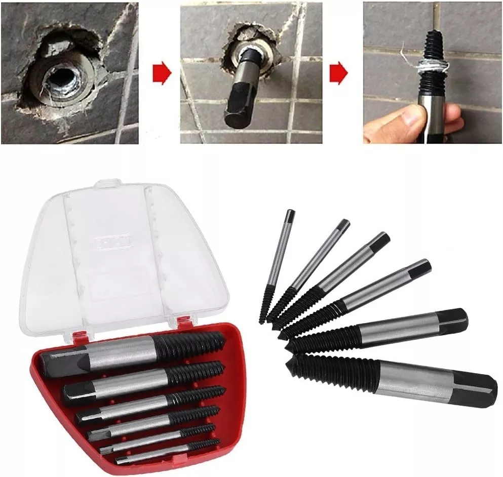 Juego Set Brocas Extractor De Tornillos Colas Chancho 6pcs