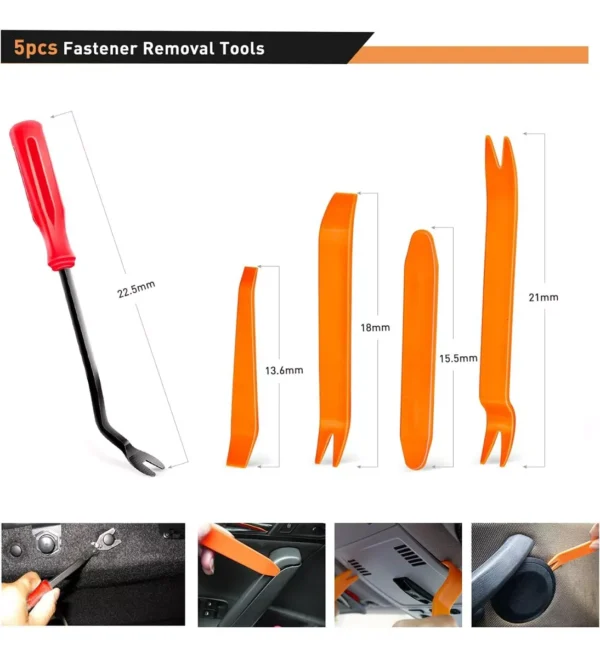 Kit 725 Clip Broche Retención Plástico Auto Lata Tapabarro