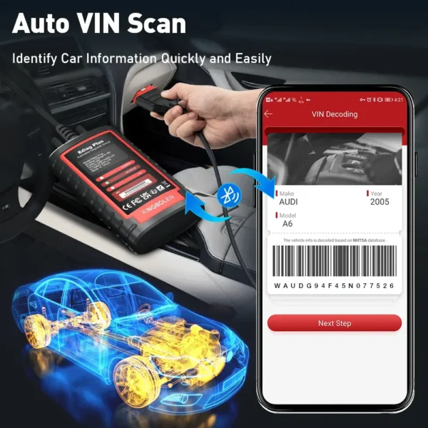 Scanner THINKCAR KINGBOLEN Ediag Plus CAN FD Codificación de ECU bidireccional
