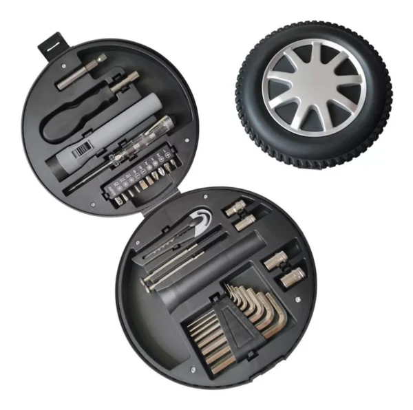 Set de Herramientas Estuche con Forma de Neumático 29 Pcs