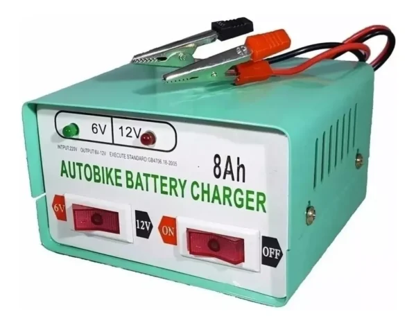 Cargador de Bateria para Autos y Motos 12v / 6v - 8ah