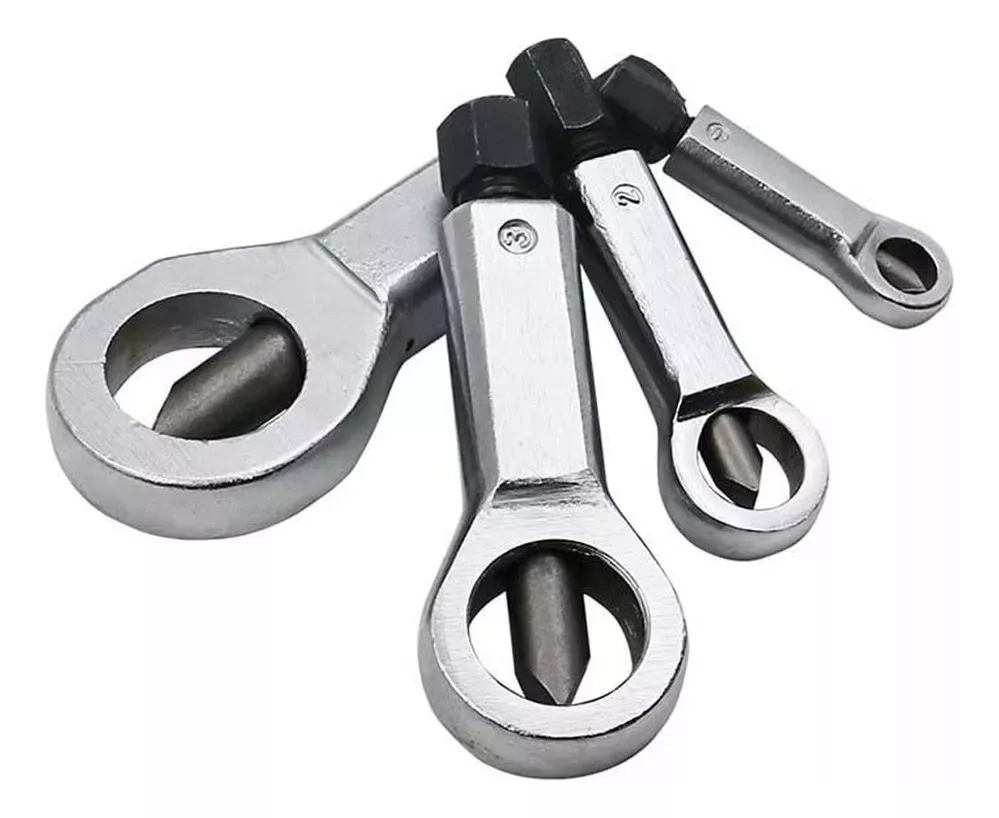 Set Extractor Cortador De Tuercas Dañadas Oxidadas 4 Piezas