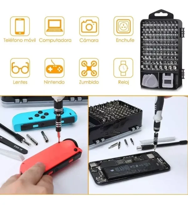Kit Juego de destornilladores 115 en 1