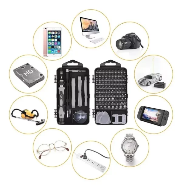 Kit Juego de destornilladores 115 en 1