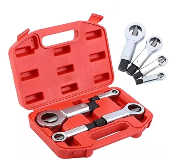 Set Extractor Cortador De Tuercas Dañadas Oxidadas 4 Piezas