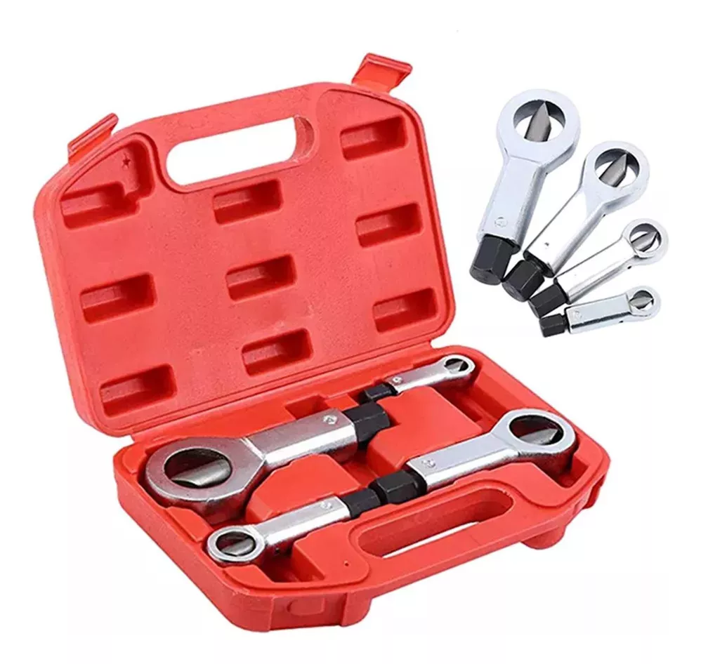 Set Extractor Cortador De Tuercas Dañadas Oxidadas 4 Piezas