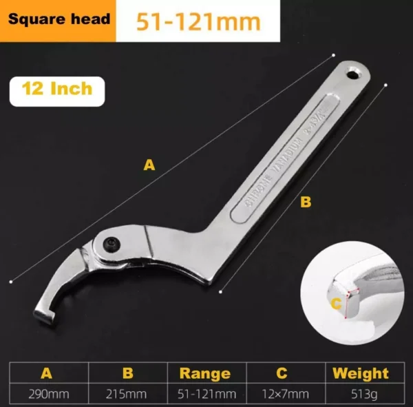 Llave Gancho 51-121mm 2-4 3/4"