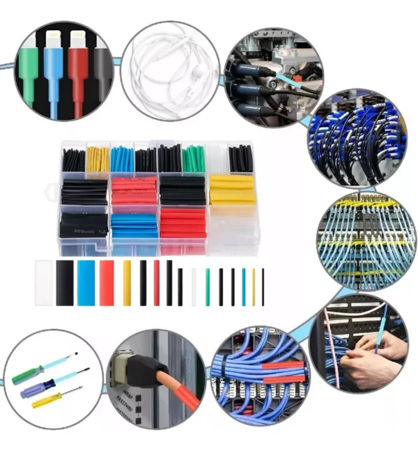Kit Tubos Termoretractil Mixtos 580 Piezas