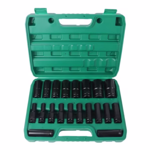 Kit Dados Impacto 1/2 - 20 Piezas para Mecánica 8mm - 32mm