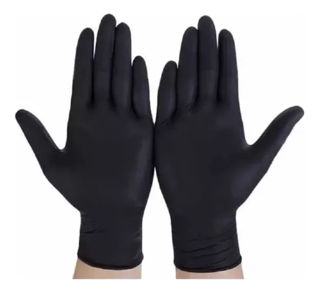Guante de Nitrilo Negro Caja de 100 Unidades L PROTECT