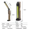 Linterna LED de Trabajo Recargable Plegable con Imán 360°