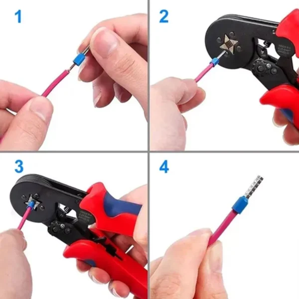 Alicate Crimpeadora Ferrulera + 1250 Terminales
