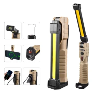 Linterna LED de Trabajo Recargable Plegable con Imán 360°