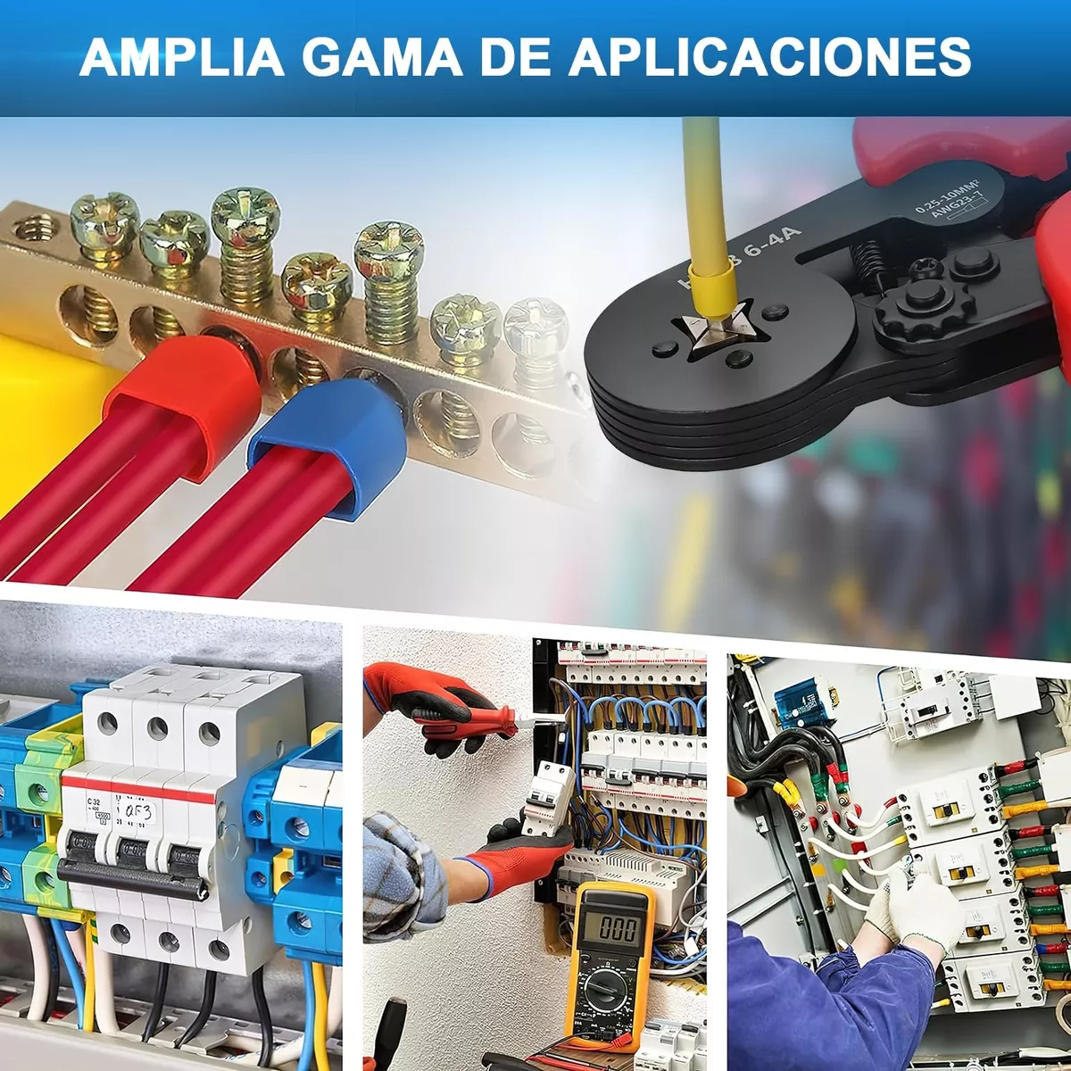 Alicate Crimpeadora Ferrulera + 1250 Terminales