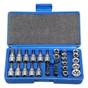 Juego Dados Torx Estrella 3/8 Hembra Macho 34 Pcs